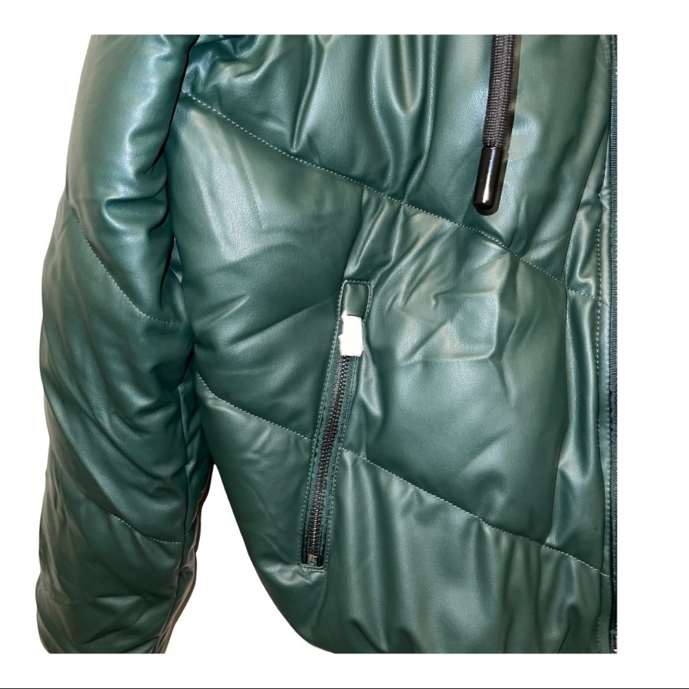 NWT Zara Faux Leather Puffer Women Jacket Size XS - Picture 7 of 8